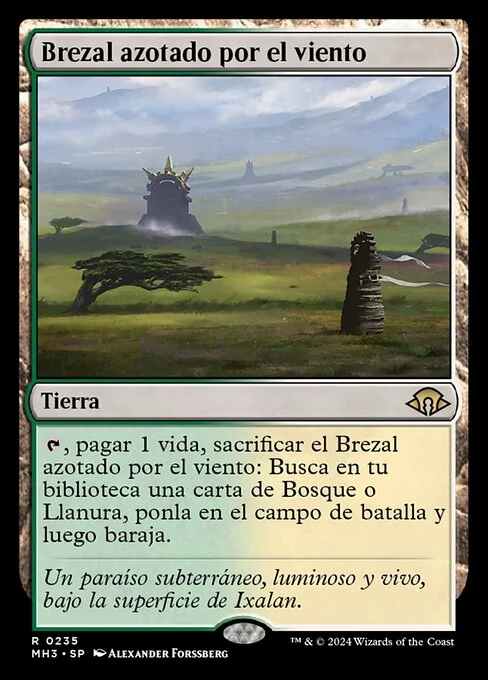 Brezal azotado por el viento