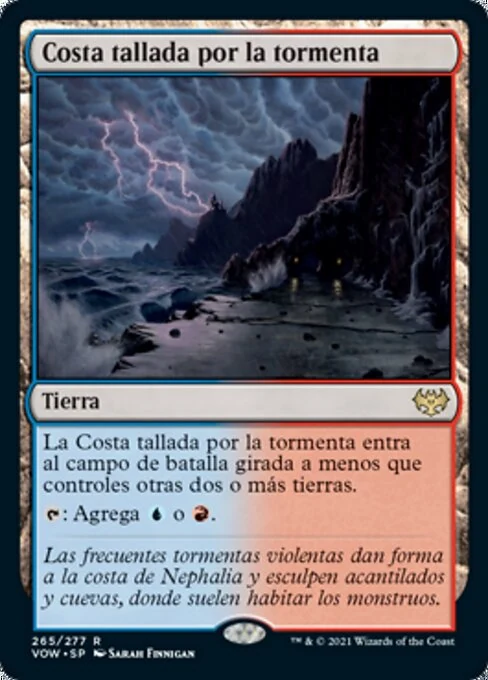 Costa tallada por la tormenta