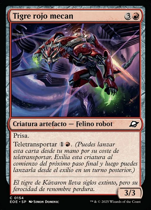 Tigre rojo mecan