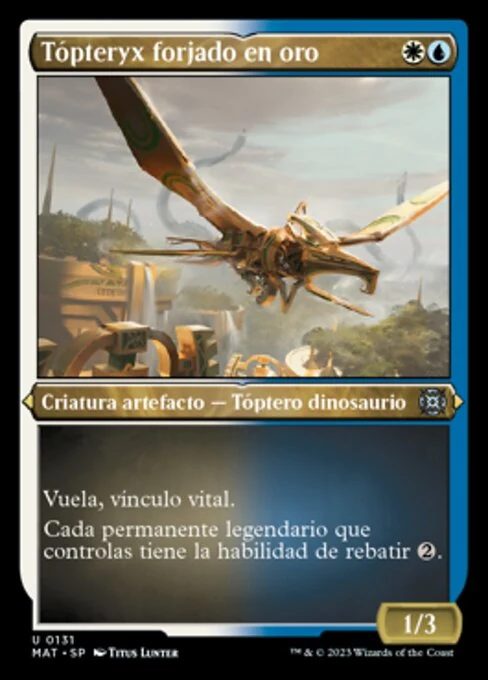 Tópteryx forjado en oro