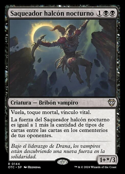 Saqueador halcón nocturno