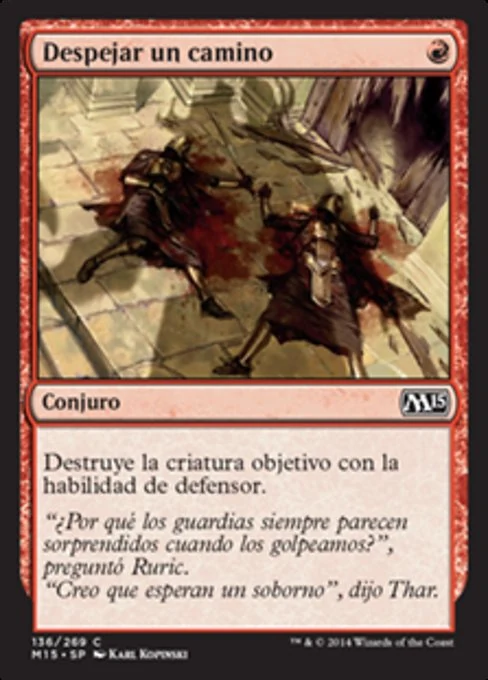 Despejar un camino