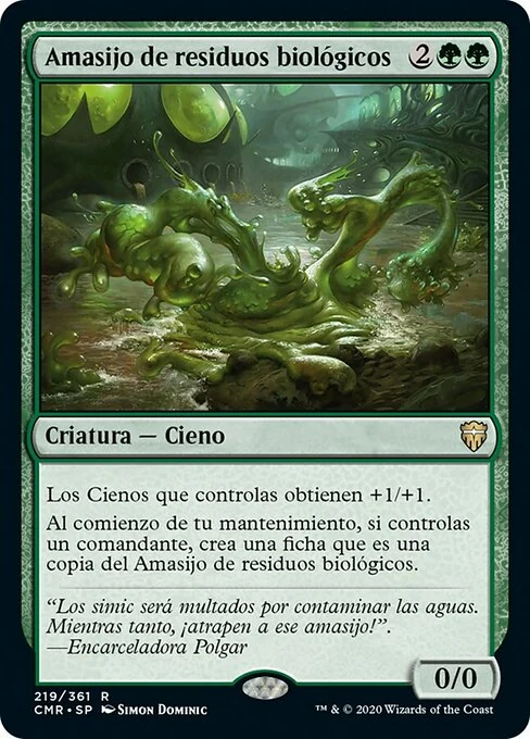 Amasijo de residuos biológicos