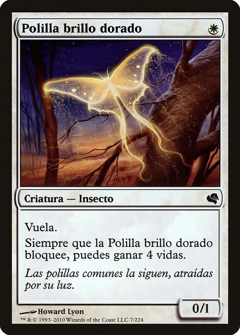 Polilla brillo dorado
