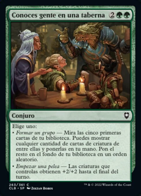 Conoces gente en una taberna