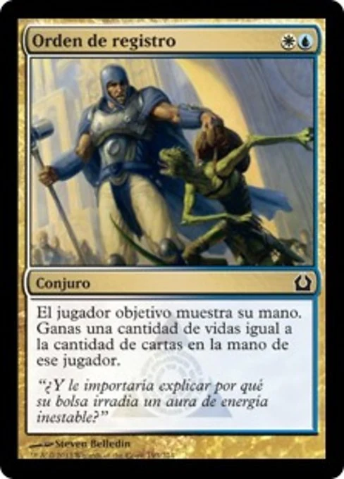 Orden de registro