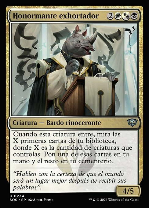 Honormante exhortador