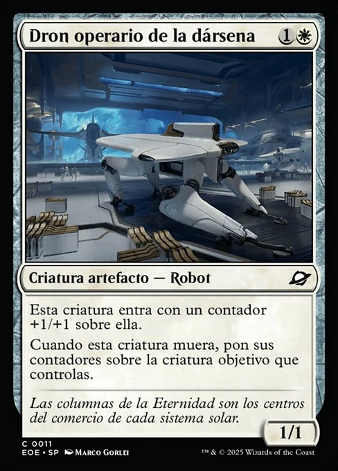 Dron operario de la dársena