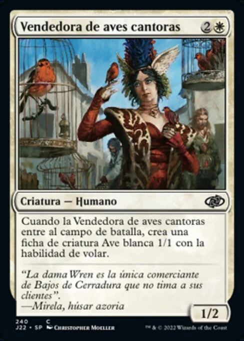 Vendedora de aves cantoras