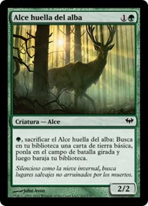 Alce huella del alba