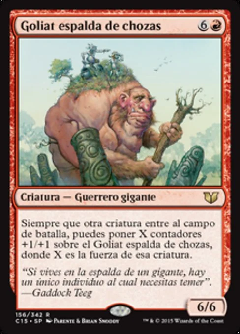 Goliat espalda de chozas