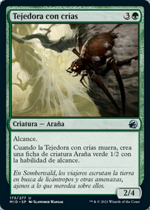 Tejedora con crías