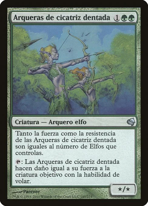 Arqueras de cicatriz dentada