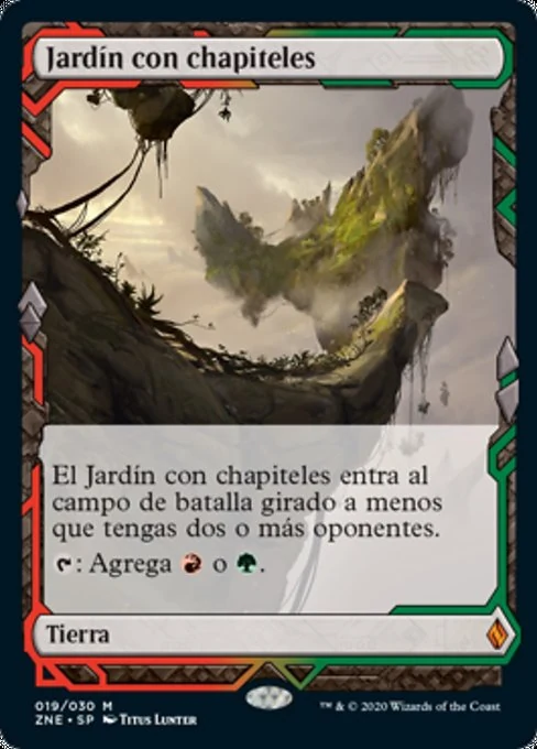 Jardín con chapiteles