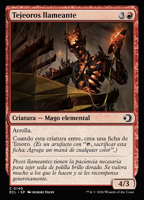 Tejeoros llameante