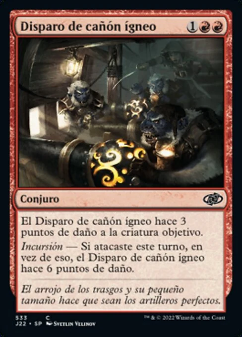 Disparo de cañón ígneo
