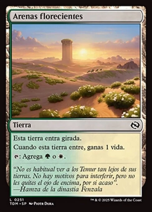 Arenas florecientes