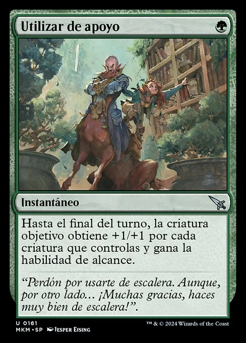 Utilizar de apoyo