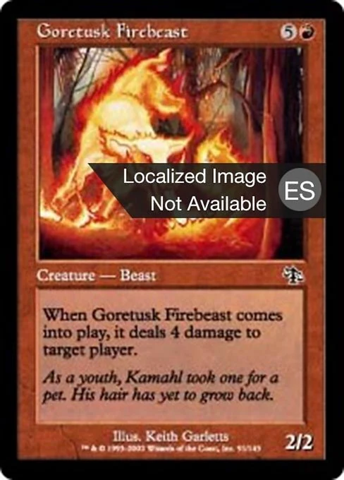 Bestia de fuego colmillocornea