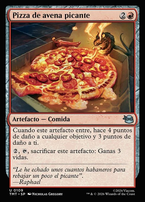 Pizza de avena picante