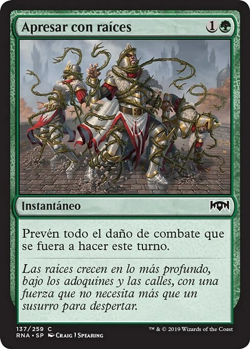 Apresar con raíces