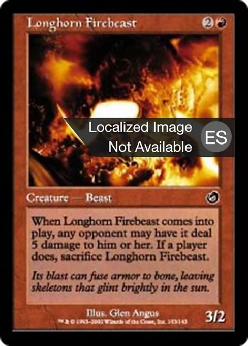 Bestia de fuego cuernos largos