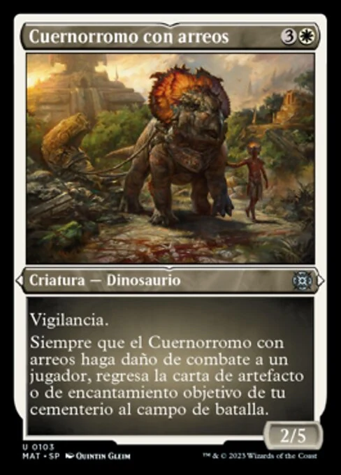 Cuernorromo con arreos