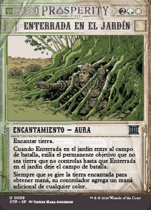 Enterrada en el jardín