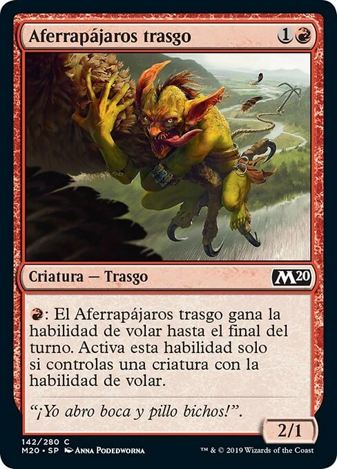 Aferrapájaros trasgo