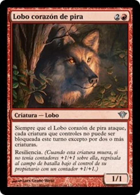 Lobo corazón de pira