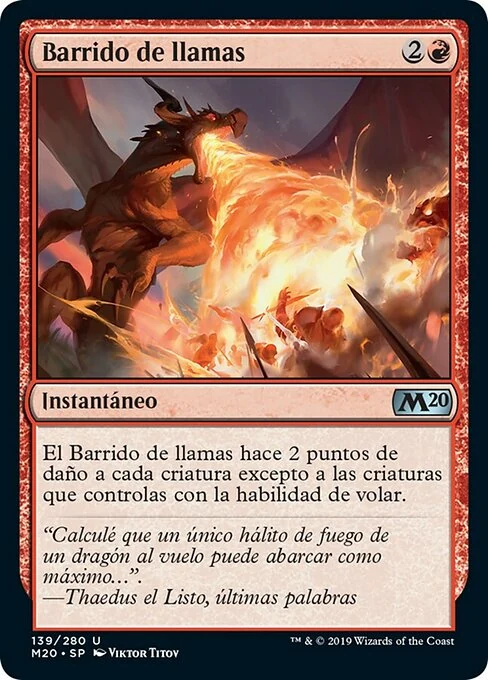 Barrido de llamas