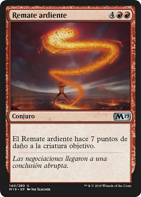 Remate ardiente