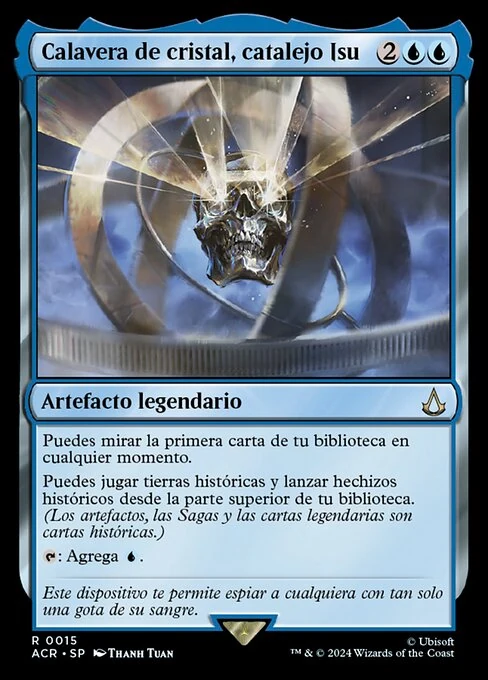Calavera de cristal, catalejo Isu