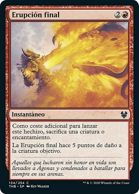 Erupción final