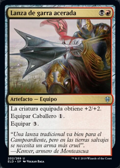 Lanza de garra acerada