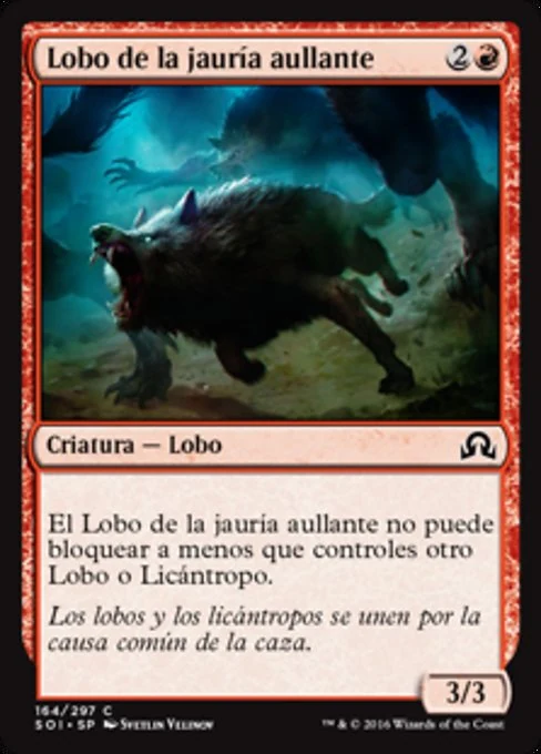 Lobo de la jauría aullante
