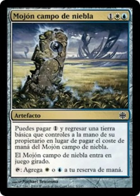 Mojón campo de niebla