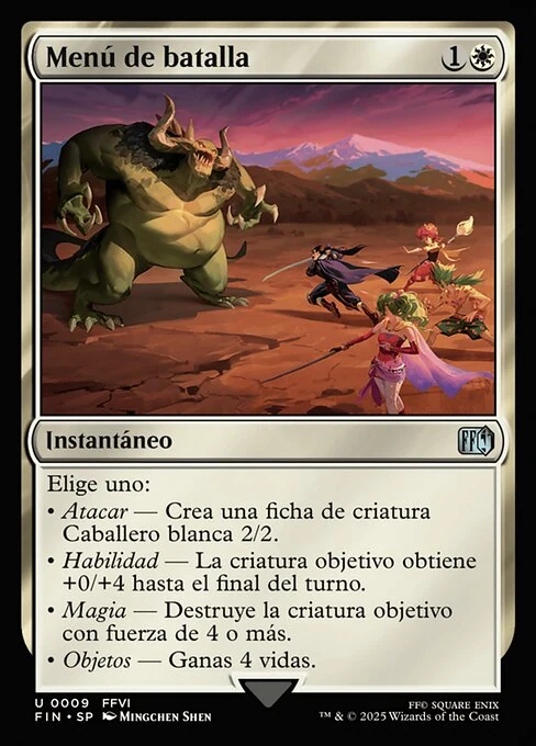 Menú de batalla