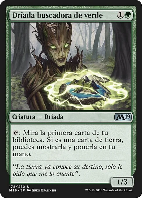 Dríada buscadora de verde
