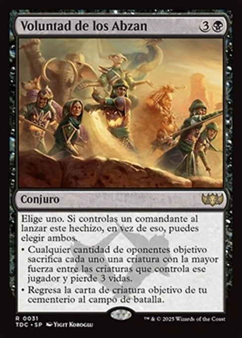 Voluntad de los Abzan