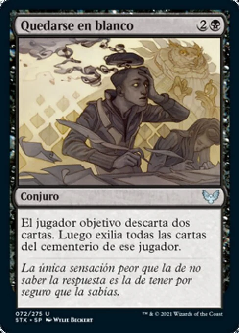 Quedarse en blanco