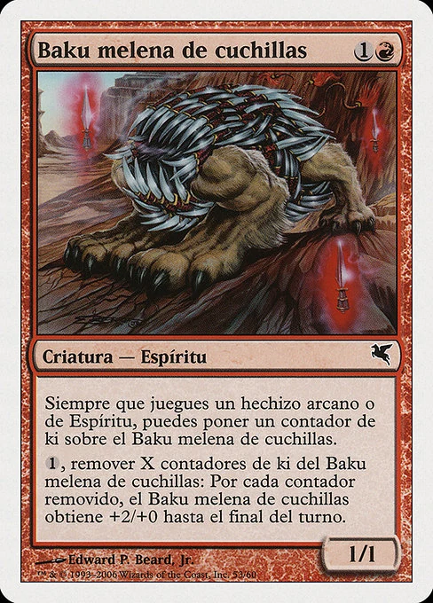 Baku melena de cuchillas