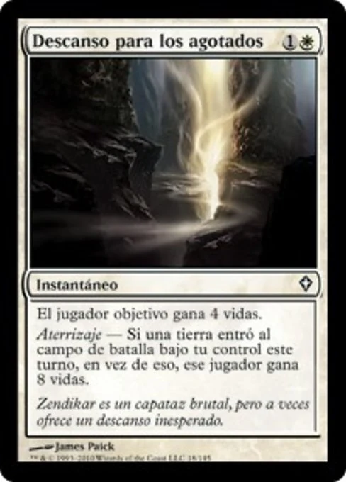 Descanso para los agotados