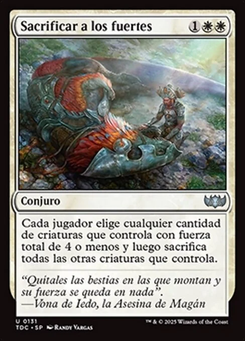 Sacrificar a los fuertes