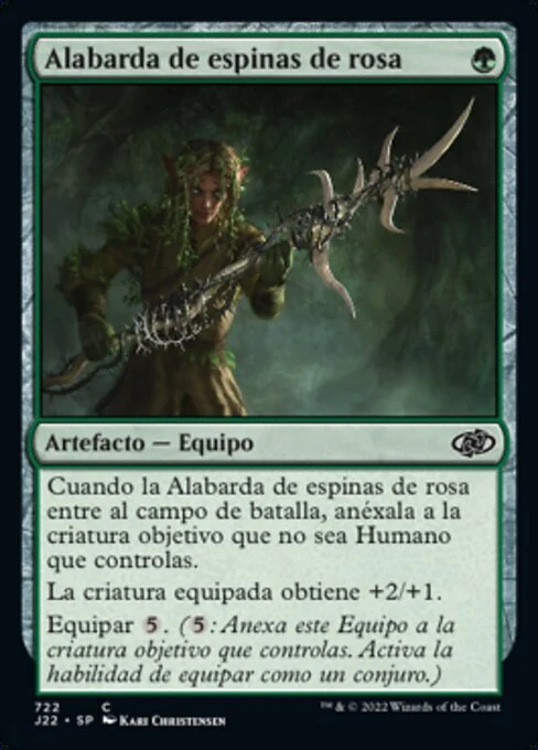 Alabarda de espinas de rosa