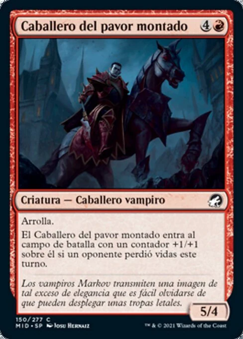 Caballero del pavor montado