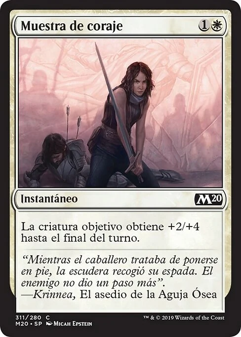 Muestra de coraje