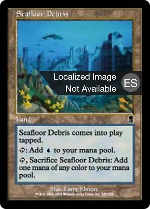 Escombros en el suelo marino