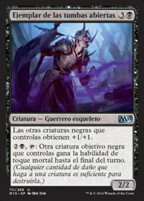 Ejemplar de las tumbas abiertas