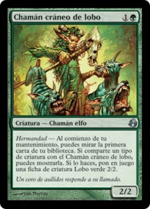 Chamán cráneo de lobo
